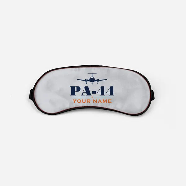 Piper PA-44-180 Seminole - Heritage + Name - Sleep Mask - Light Gray