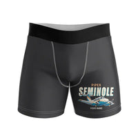 Thumbnail for Piper PA-44-180 Seminole - Men Boxers - Cartoon + Name - Black