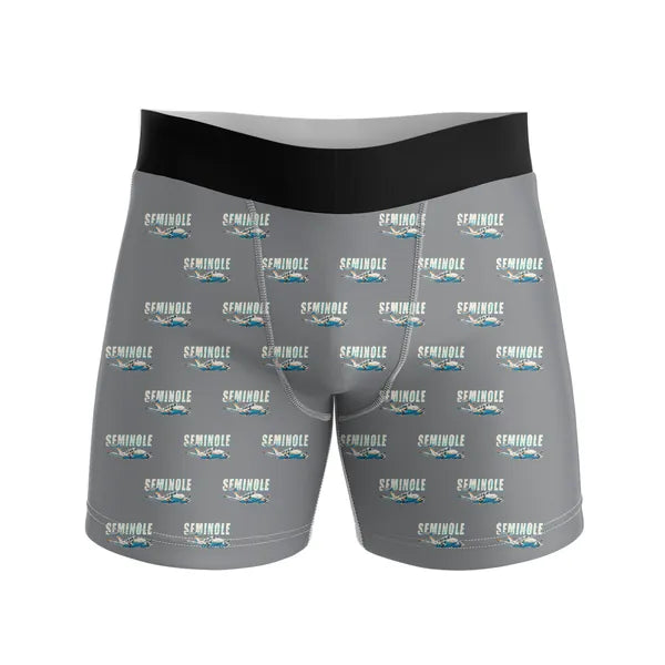Piper PA-44-180 Seminole - Men Boxers - Cartoon Pattern - Gray