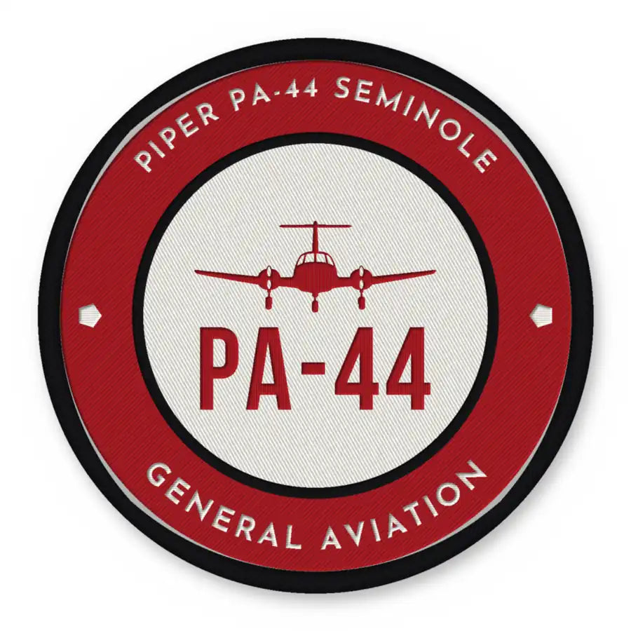 Piper PA-44-180 Seminole Patches - Circle - Red White