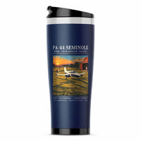 Thumbnail for Piper PA-44-180 Seminole - Poster - Stainless Steel (No Holder) - Dark Blue