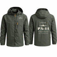 Thumbnail for Piper PA-44-180 Seminole Stylish Jackets - Hooded Windbreaker - Heritage - Olive Green