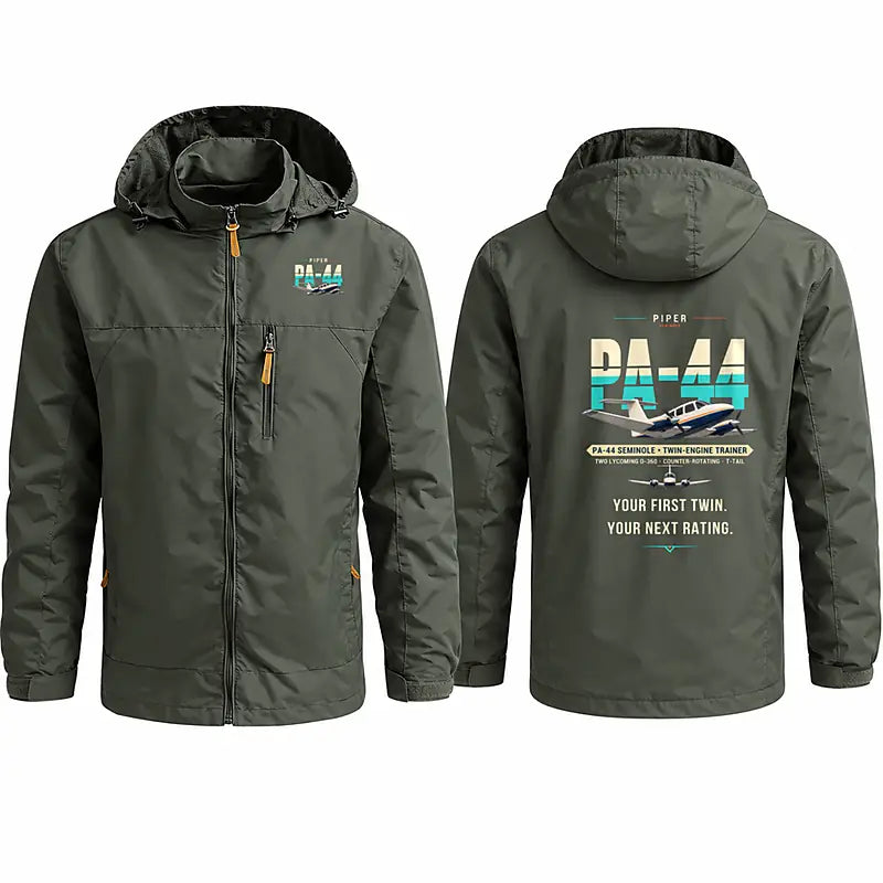 Piper PA-44-180 Seminole Stylish Jackets - Hooded Windbreaker - Original - Olive Green