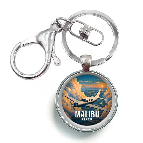 Piper PA-46 Malibu - 3D - Circle Key Chain - Full Print