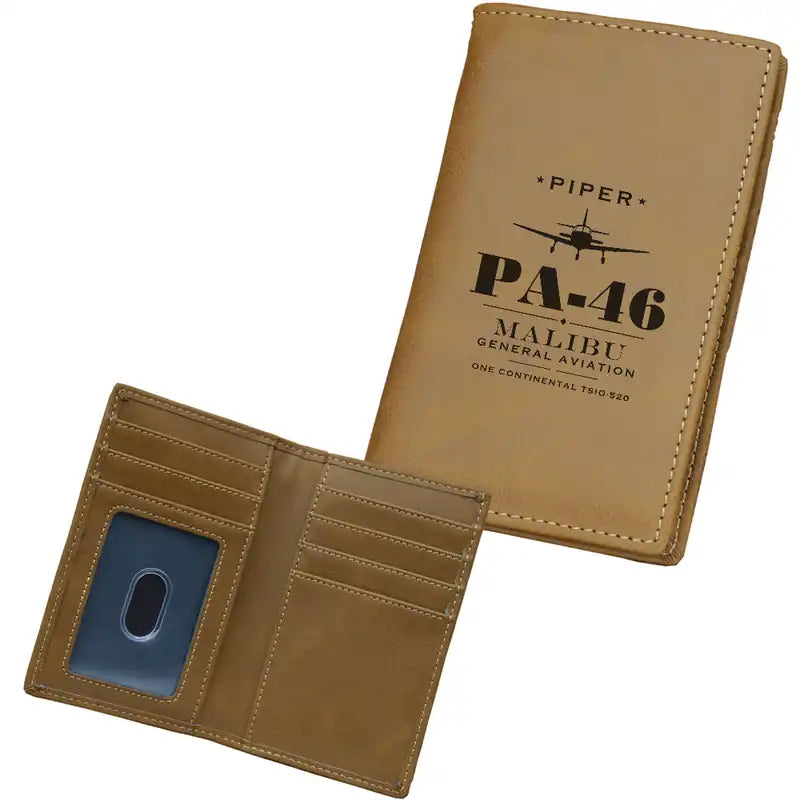Piper PA-46 Malibu Leather Wallets - Card Holder Wallet - Light - Heritage