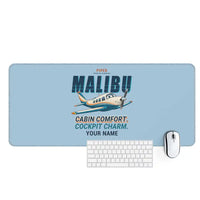 Thumbnail for Piper PA-46 Malibu - Cartoon + Name - Desk Mat - Light Blue