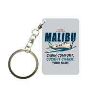 Thumbnail for Piper PA-46 Malibu - Cartoon + Name - Key Chain - Light Gray
