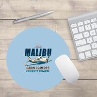 Thumbnail for Piper PA-46 Malibu - Cartoon - Round Mouse Pad - Light Blue