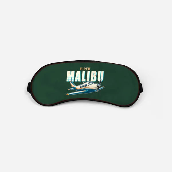 Piper PA-46 Malibu - Cartoon - Sleep Mask - Dark Green