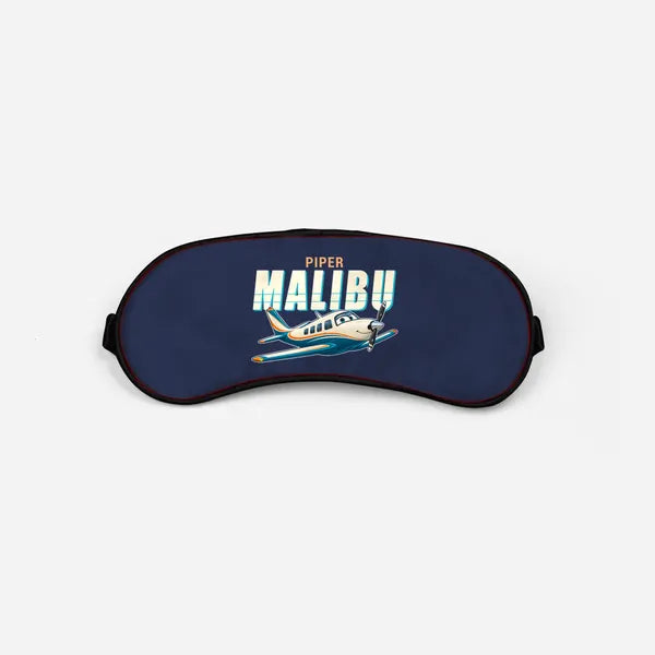 Piper PA-46 Malibu - Cartoon - Sleep Mask - Navy Blue