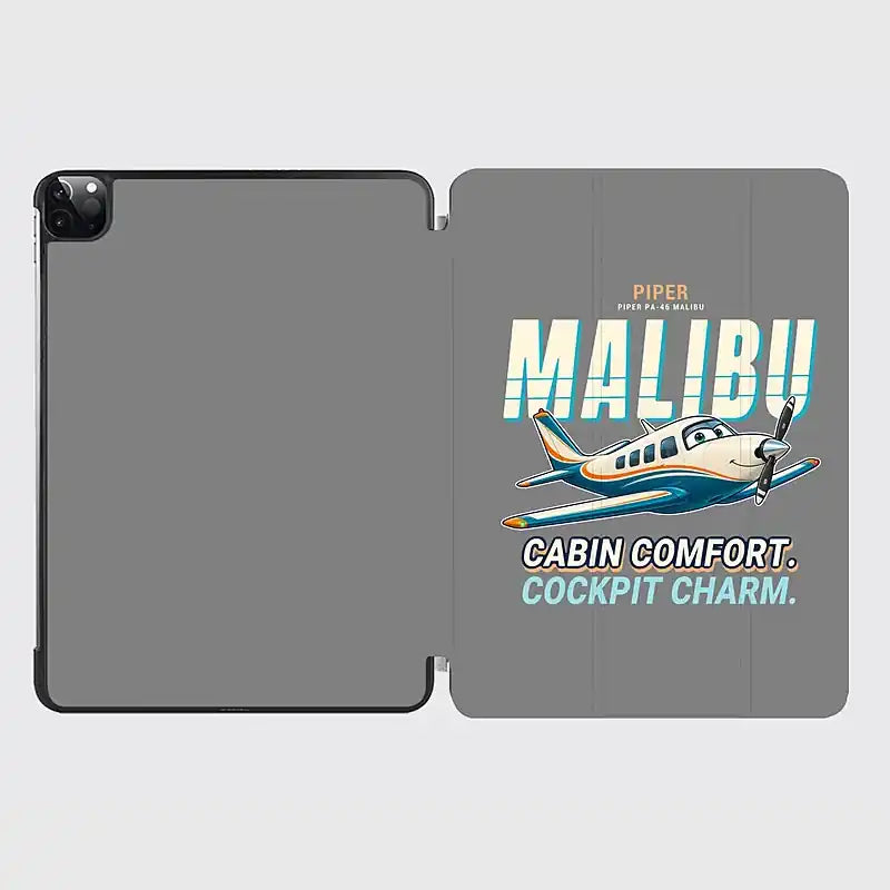 Piper PA-46 Malibu - Cartoon - iPad Case - Gray