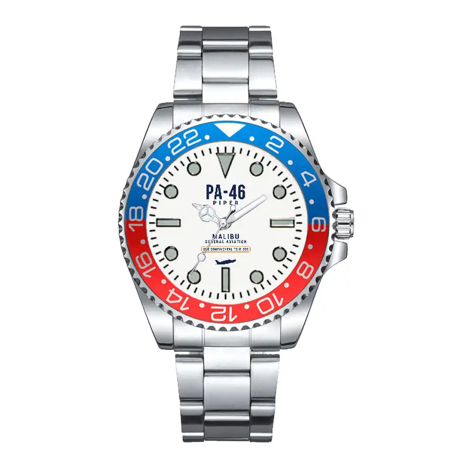 Piper PA-46 Malibu - Classic - White - Premium Diver - Blue and Red