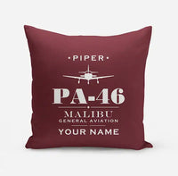 Thumbnail for Piper PA-46 Malibu - Heritage + Name - Pillow - Dark Red