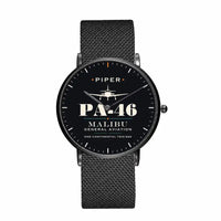 Thumbnail for Piper PA-46 Malibu - Heritage - Slim Mesh - Black and Stainless Steel Strap