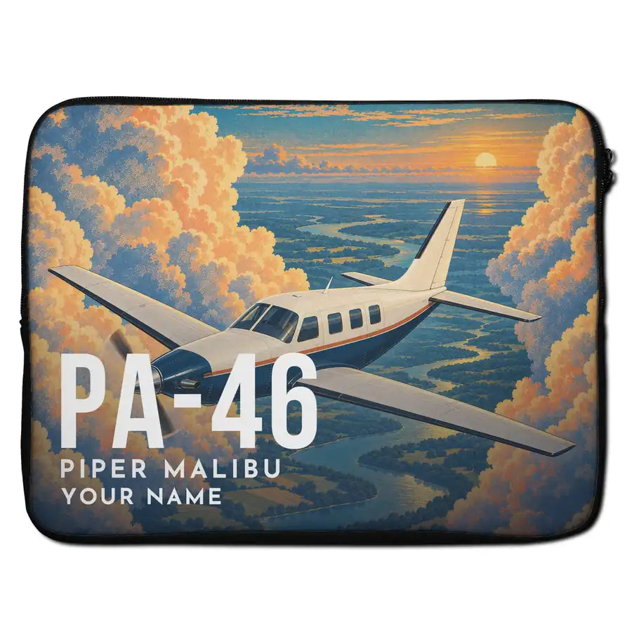 Piper PA-46 Malibu - Laptop Sleeve + Name