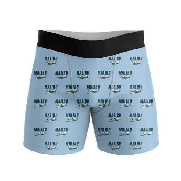 Piper PA-46 Malibu - Men Boxers - Cartoon Pattern - Light Blue