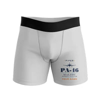 Thumbnail for Piper PA-46 Malibu - Men Boxers - Heritage + Name - Light Gray