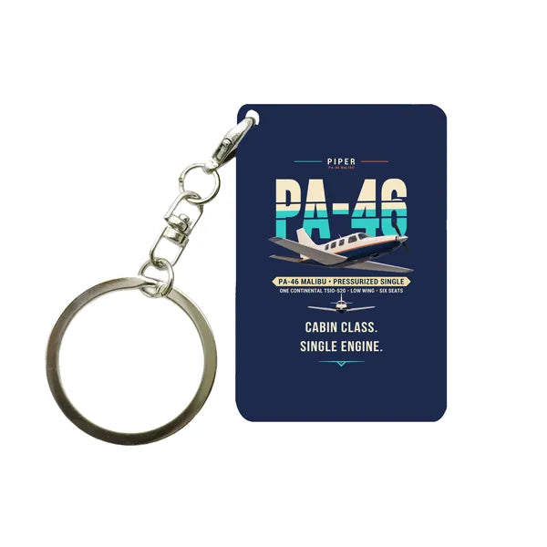 Piper PA-46 Malibu - Original - Key Chain - Navy Blue