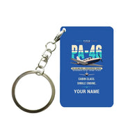 Thumbnail for Piper PA-46 Malibu - Original + Name - Key Chain - Blue