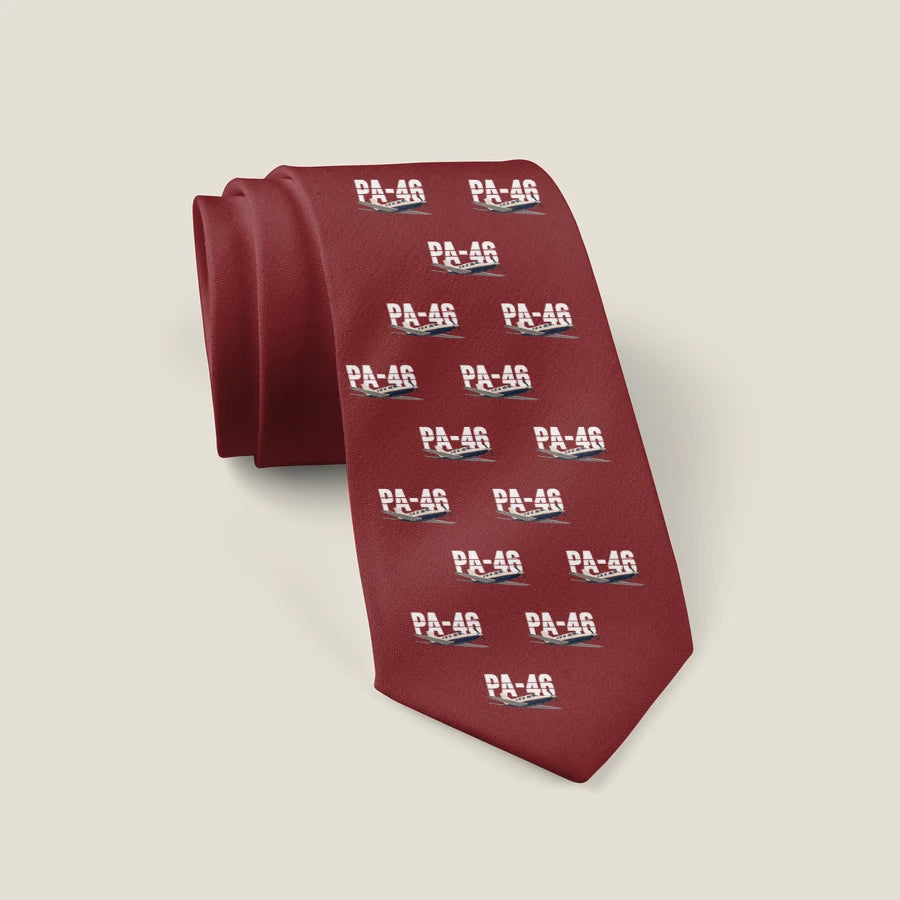 Piper PA-46 Malibu - Original Pattern - Tie - Dark Red