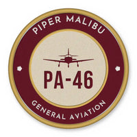Thumbnail for Piper PA-46 Malibu Patches - Circle - Burgundy Cream