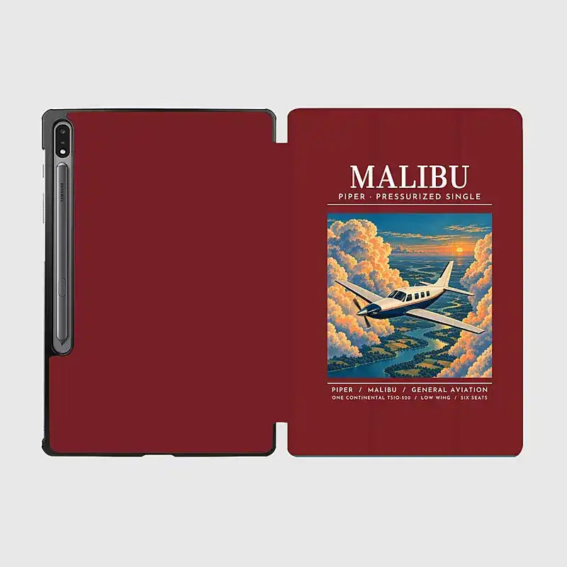 Piper PA-46 Malibu - Poster - Samsung Tablet - Dark Red