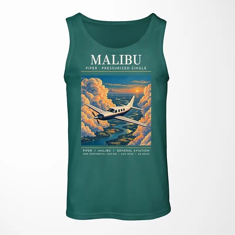 Piper PA-46 Malibu - Poster - Tank Top - Green
