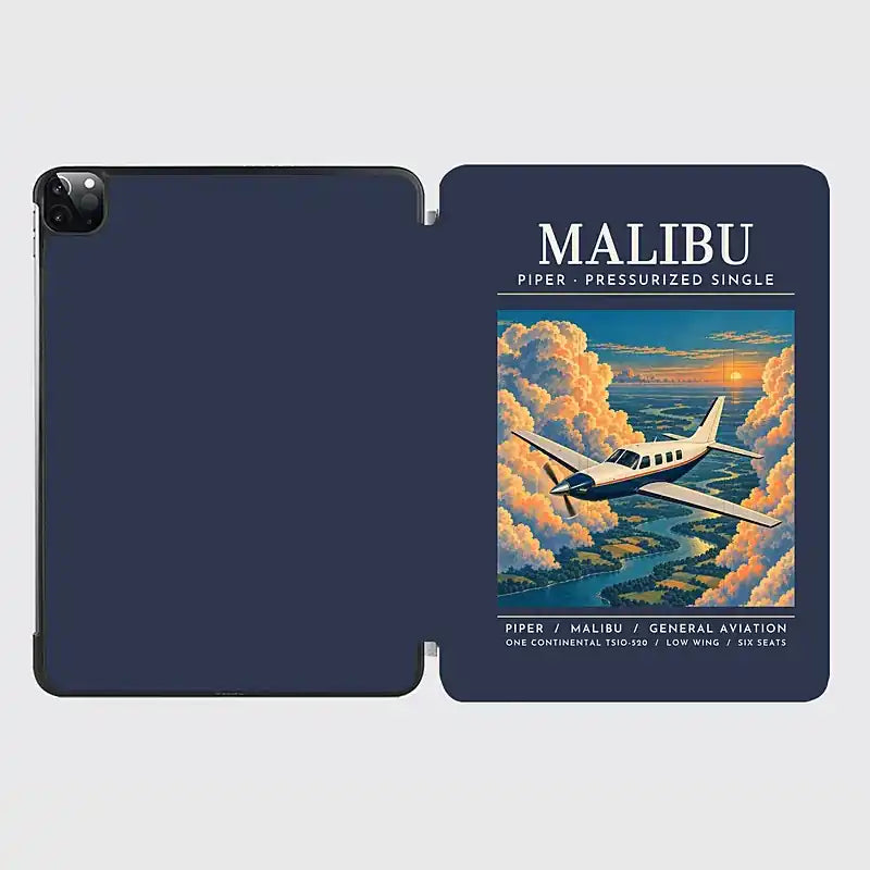 Piper PA-46 Malibu - Poster - iPad Case - Navy Blue