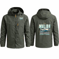 Thumbnail for Piper PA-46 Malibu Stylish Jackets - Hooded Windbreaker - Cartoon - Olive Green