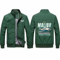 Thumbnail for Piper PA-46 Malibu Stylish Jackets - Stand Collar - Cartoon - Green