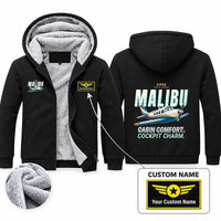 Thumbnail for Piper PA-46 Malibu Zipped Sweatshirts - Cartoon + Name - Black
