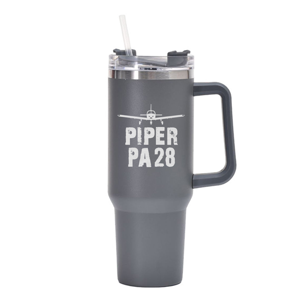Piper PA28 & Plane Designed 40oz Stainless Steel Car Mug With Holder