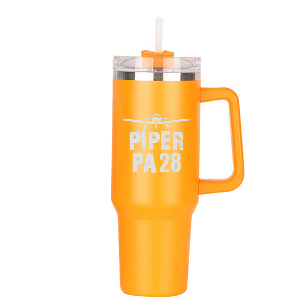 Piper PA28 & Plane Designed 40oz Stainless Steel Car Mug With Holder