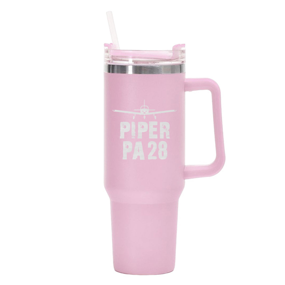 Piper PA28 & Plane Designed 40oz Stainless Steel Car Mug With Holder