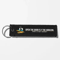 Thumbnail for Piper J-3 Cub Aviator Key Chains - Black