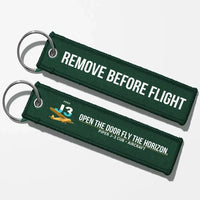 Thumbnail for Piper J-3 Cub Aviator Key Chains - Dark Green - Remove Before Flight
