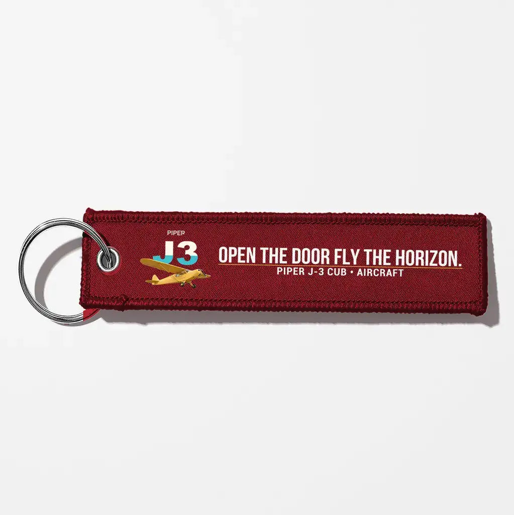 Piper J-3 Cub Aviator Key Chains - Dark Red
