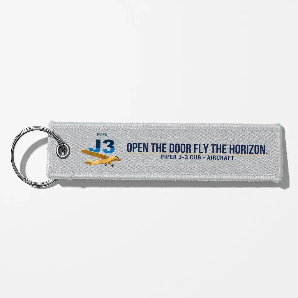 Piper J-3 Cub Aviator Key Chains - Light Gray