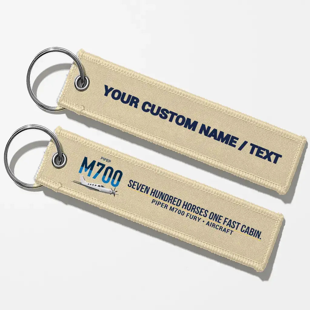 Piper M700 Fury Aviator Key Chains - Beige - Personalized