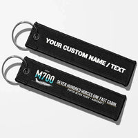 Thumbnail for Piper M700 Fury Aviator Key Chains - Black - Personalized