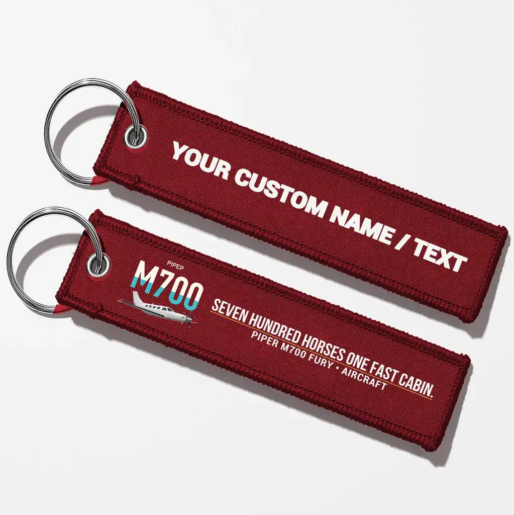 Piper M700 Fury Aviator Key Chains - Dark Red - Personalized