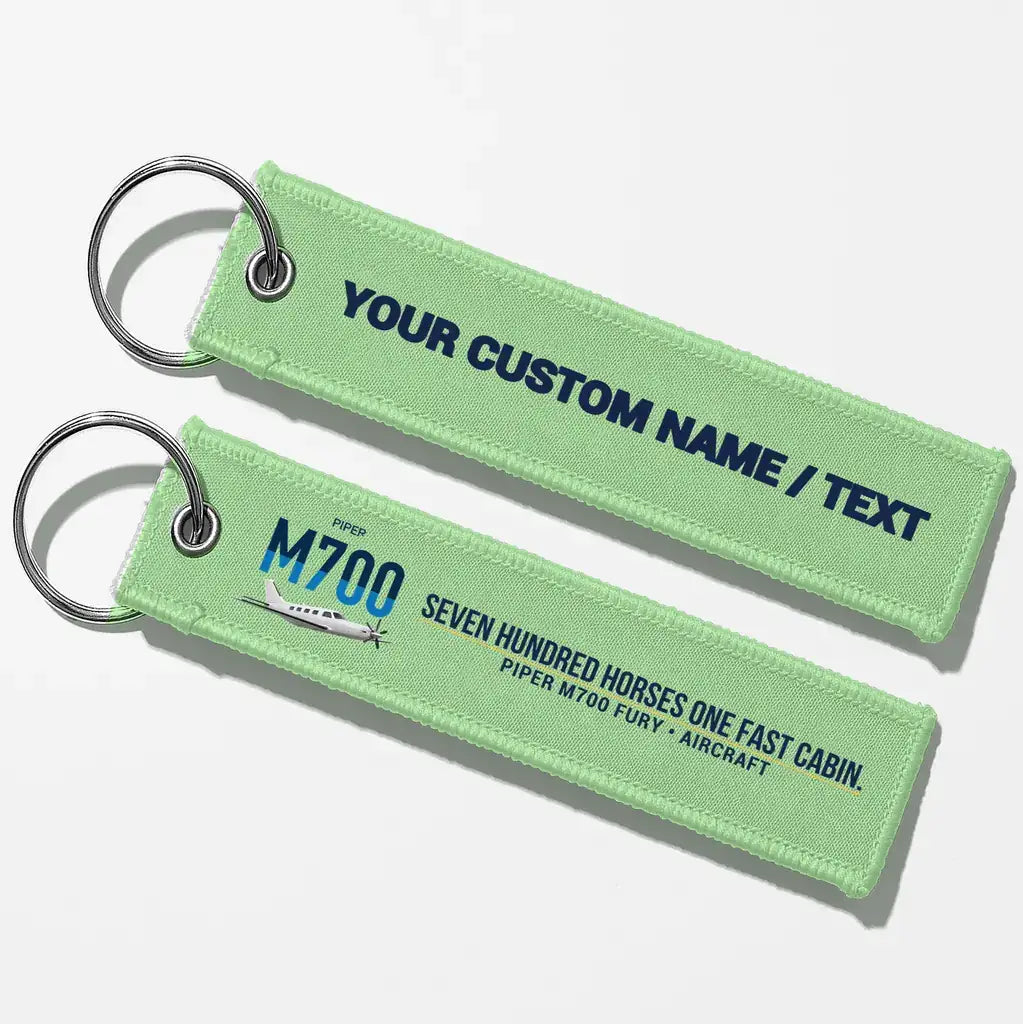 Piper M700 Fury Aviator Key Chains - Light Green - Personalized