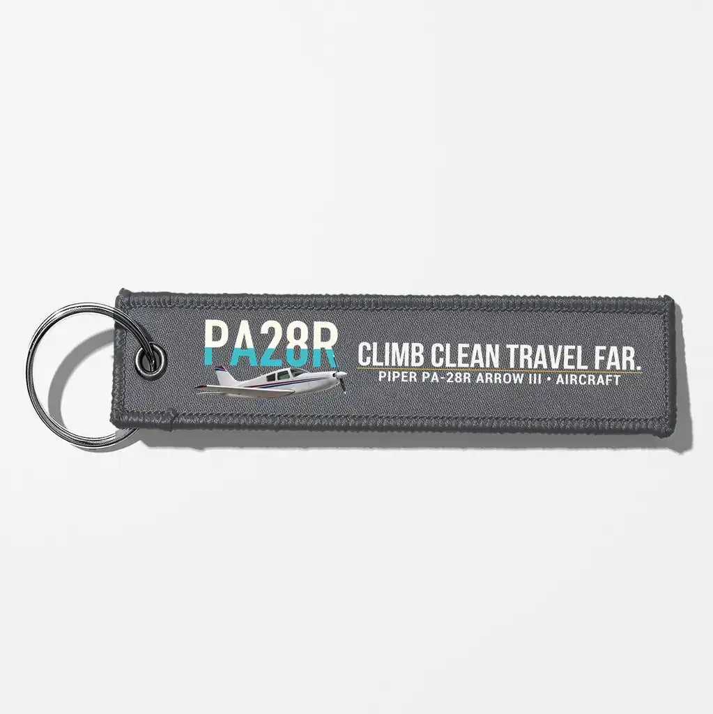 Piper PA-28R Arrow III Aviator Key Chains - Gray
