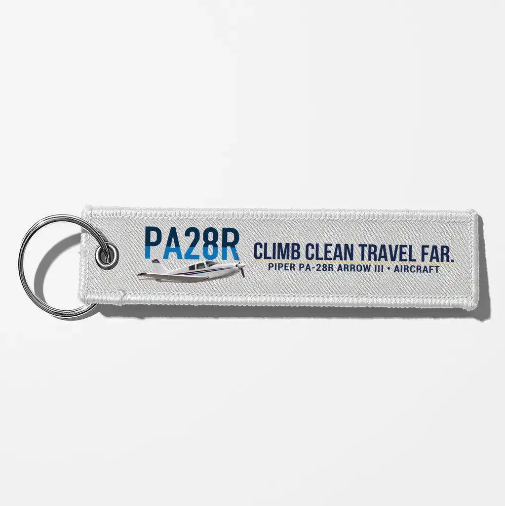 Piper PA-28R Arrow III Aviator Key Chains - White