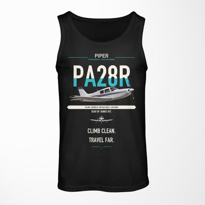 Piper PA-28R Arrow III design on black tank top