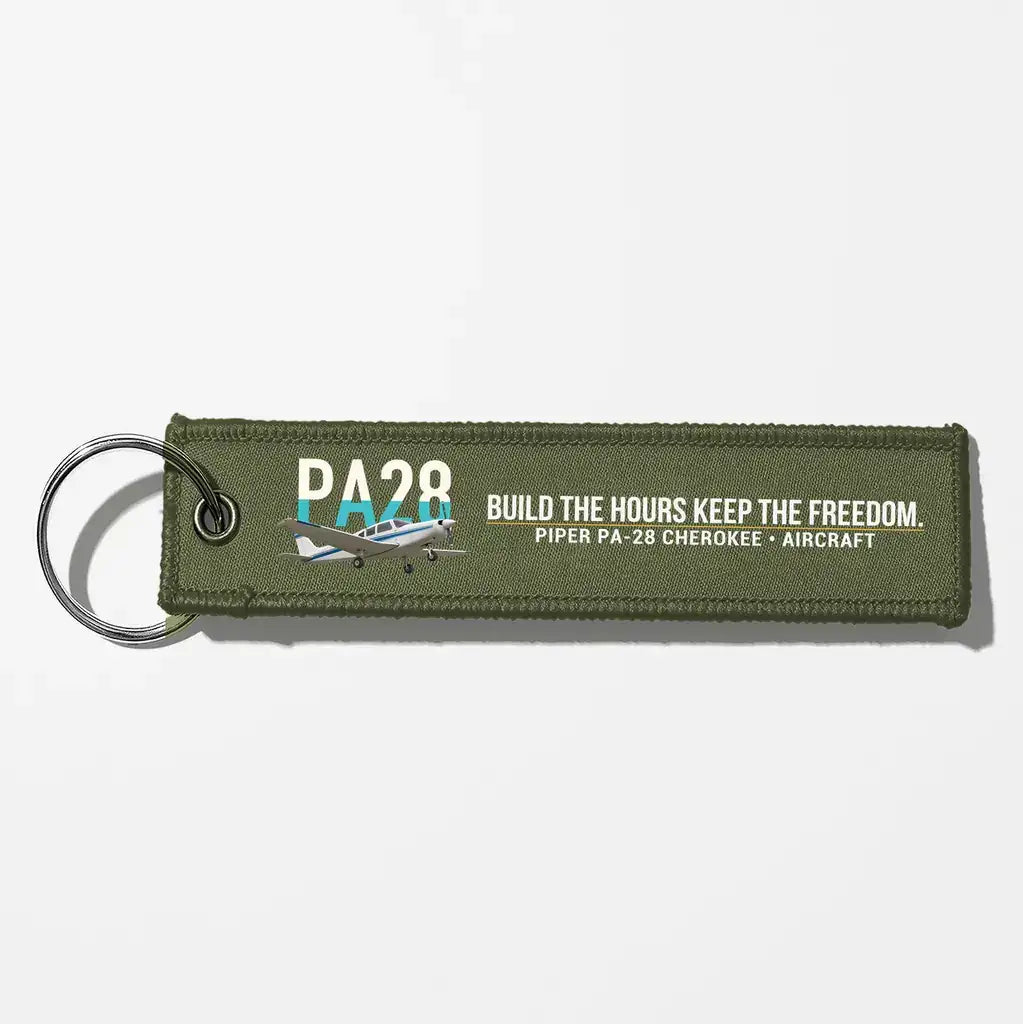 Piper PA-28 Cherokee Aviator Key Chains - Green Army