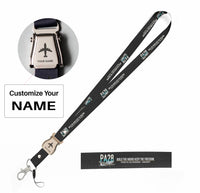 Thumbnail for Piper PA-28 Cherokee seat belt lanyard - black with name