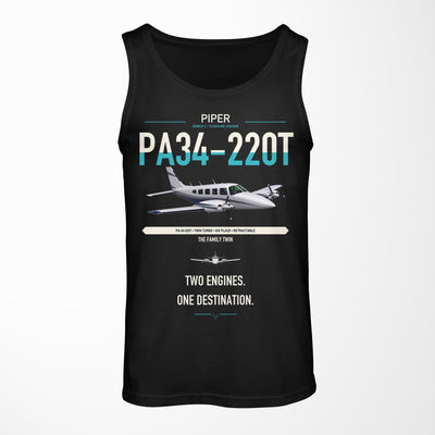 Piper PA-34-220T Seneca V design on black tank top