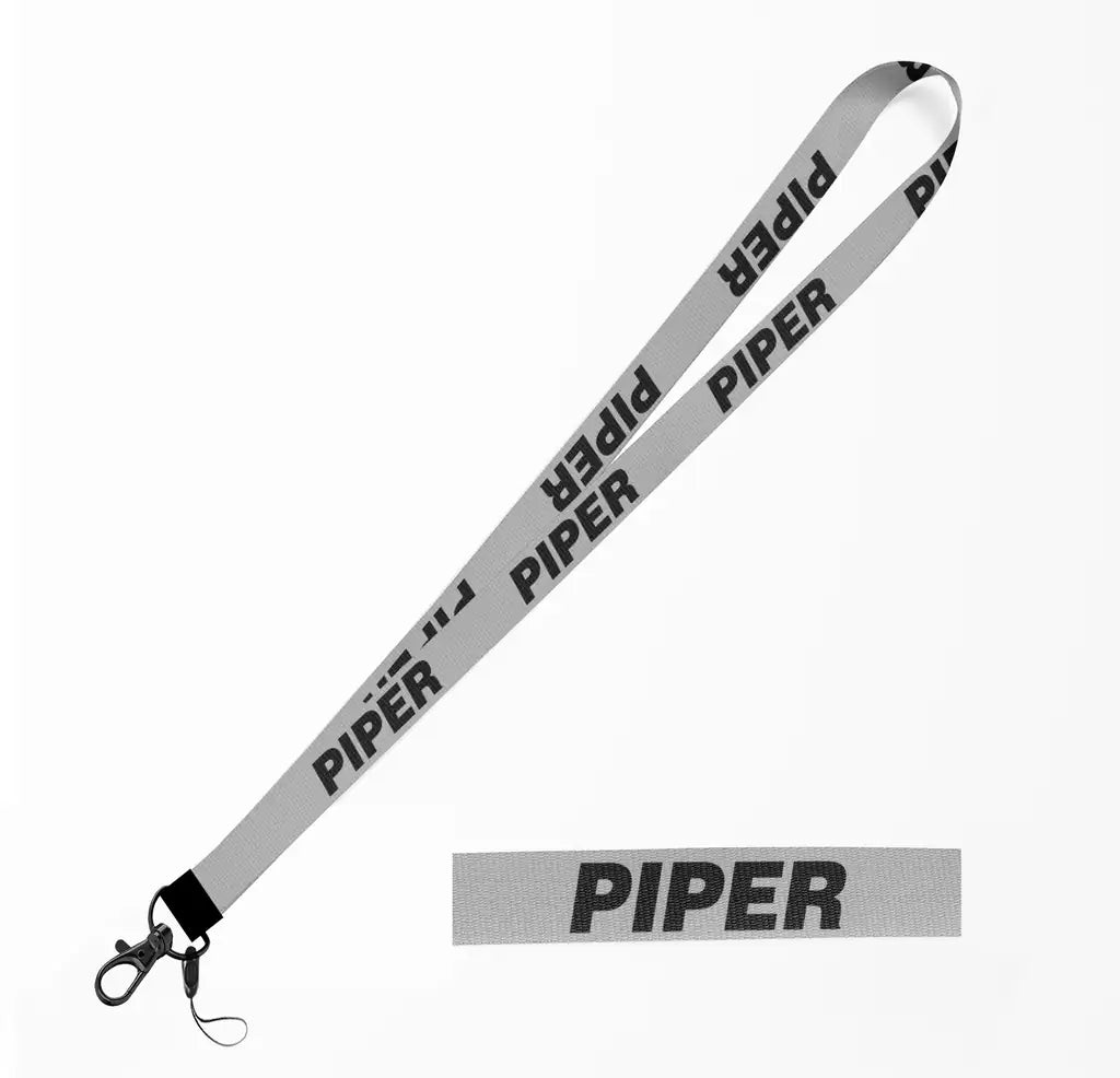 Piper & Text lanyard - light gray