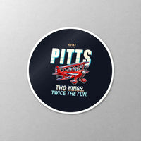 Thumbnail for Pitts S-2B - Cartoon - Circle Sticker - Close-up